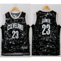Cleveland Cavaliers #23 LeBron James Black City Light Stitched NBA Jersey