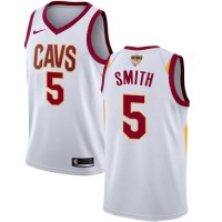 Nike Cleveland Cavaliers #5 J.R. Smith White Association Edition The Finals Patch NBA Swingman Jersey