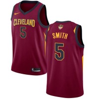 Nike Cleveland Cavaliers #5 J.R. Smith Red Icon Edition The Finals Patch NBA Swingman Jersey