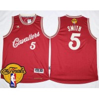 Cleveland Cavaliers #5 J.R. Smith Red 2015-2016 Christmas Day The Finals Patch Stitched NBA Jersey