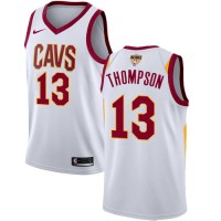 Nike Cleveland Cavaliers #13 Tristan Thompson White The Finals Patch NBA Swingman Association Edition Jersey