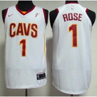 Nike Cleveland Cavaliers #1 Derrick Rose White NBA Swingman Association Edition Jersey