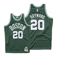 Mitchell & Ness Boston Celtics #20 Gordon Hayward Green Checkerboard HWC Throwback NBA Jersey