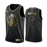 Nike Boston Celtics #8 Kemba Walker Men's Black Golden Edition Swingman NBA Jersey