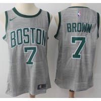 Nike Boston Celtics #7 Jaylen Brown Gray NBA Swingman City Edition Jersey