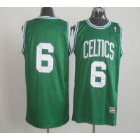 Mitchell and Ness Boston Celtics #6 Bill Russell Stitched Green Throwback NBA Jersey