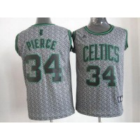 Boston Celtics #34 Paul Pierce Grey Static Fashion Stitched NBA Jersey