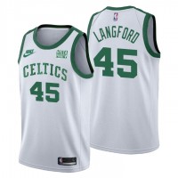 Boston Boston Celtics #45 Romeo Langford Men's Nike Releases Classic Edition NBA 75th Anniversary Jersey White