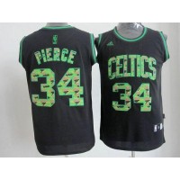 Boston Celtics #34 Paul Pierce Black Camo Fashion Stitched NBA Jersey