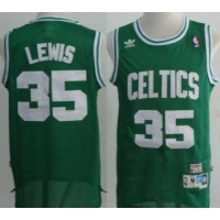 Boston Celtics #35 Reggie Lewis Green Throwback Stitched NBA Jersey