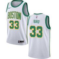 Nike Boston Celtics #33 Larry Bird White NBA Swingman City Edition 2018/19 Jersey