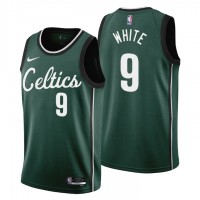 Nike Boston Celtics #9 Derrick White Men's 2022-23 City Edition NBA Jersey - Cherry Blossom Green