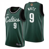Nike Boston Celtics #9 Derrick White Men's 2022 NBA Finals City Edition Jersey - Cherry Blossom Green