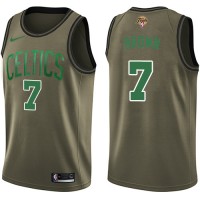 Nike Boston Celtics #7 Jaylen Brown Green Salute to Service 2022 NBA Finals Swingman Jersey