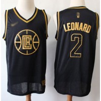 Nike Los Angeles Clippers #2 Kawhi Leonard Black/Gold NBA Swingman Limited Edition Jersey