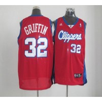 Los Angeles Clippers #32 Blake Griffin Red Mesh Los Angeles Clippers On Front Stitched NBA Jersey