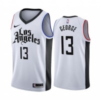 Nike Los Angeles Clippers #13 Paul George 2019-20 White Los Angeles City Edition NBA Jersey