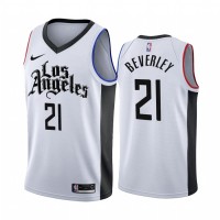 Nike Los Angeles Clippers #21 Patrick Beverley 2019-20 White Los Angeles City Edition NBA Jersey
