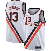 Nike Los Angeles Clippers #13 Paul George White 2019-20 Classic Edition Stitched NBA Jersey