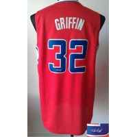 Revolution 30 Autographed Los Angeles Clippers #32 Blake Griffin Red Stitched NBA Jersey