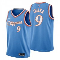 Los Angeles Los Angeles Clippers #9 Serge Ibaka Men's Nike Blue 2021/22 Swingman NBA Jersey - City Edition