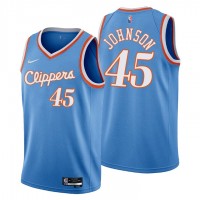 Los Angeles Los Angeles Clippers #45 Keon Johnson Men's Nike Blue 2021/22 Swingman NBA Jersey - City Edition