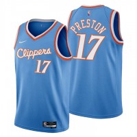 Los Angeles Los Angeles Clippers #17 Jason Preston Men's Nike Blue 2021/22 Swingman NBA Jersey - City Edition