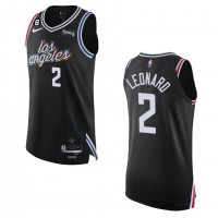 Los Angeles Los Angeles Clippers #2 Kawhi Leonard Nike Black 2022-23 Authentic Jersey - City Edition