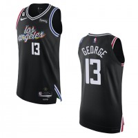 Los Angeles Los Angeles Clippers #13 Paul George Nike Black 2022-23 Authentic Jersey - City Edition