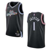 Los Angeles Los Angeles Clippers #1 Reggie Jackson Unisex Nike Black 2022-23 Swingman Jersey - City Edition