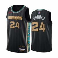 Nike Memphis Grizzlies #24 Dillon Brooks Black NBA Swingman 2020-21 City Edition Jersey