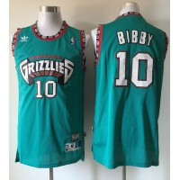 Memphis Grizzlies #10 Mike Bibby Green Throwback Stitched NBA Jersey