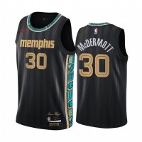 Nike Memphis Grizzlies #30 Sean Mcdermott Black NBA Swingman 2020-21 City Edition Jersey