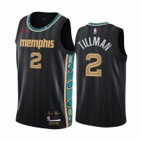 Nike Memphis Grizzlies #2 Xavier Tillman Black NBA Swingman 2020-21 City Edition Jersey