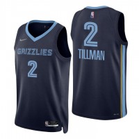 Nike Memphis Grizzlies #2 Xavier Tillman Navy Men's 2021-22 NBA 75th Anniversary Diamond Swingman Jersey - Icon Edition