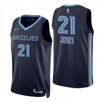 Nike Memphis Grizzlies #21 Tyus Jones Navy Men's 2021-22 NBA 75th Anniversary Diamond Swingman Jersey - Icon Edition