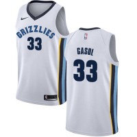 Nike Memphis Grizzlies #33 Marc Gasol White NBA Swingman Association Edition Jersey