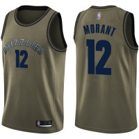 Nike Memphis Grizzlies #12 Ja Morant Green NBA Swingman Salute to Service Jersey