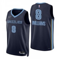 Nike Memphis Grizzlies #8 Ziaire Williams Navy Men's 2021-22 NBA 75th Anniversary Diamond Swingman Jersey - Icon Edition
