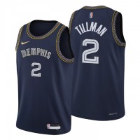 Memphis Memphis Grizzlies #2 Xavier Tillman Men's Nike Navy 2021/22 Swingman NBA Jersey - City Edition