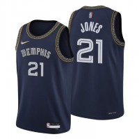 Memphis Memphis Grizzlies #21 Tyus Jones Men's Nike Navy 2021/22 Swingman NBA Jersey - City Edition