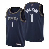 Memphis Memphis Grizzlies #1 Kyle Anderson Men's Nike Navy 2021/22 Swingman NBA Jersey - City Edition