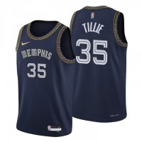 Memphis Memphis Grizzlies #35 Killian Tillie Men's Nike Navy 2021/22 Swingman NBA Jersey - City Edition