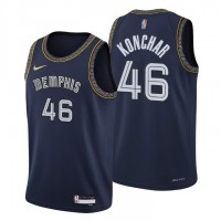 Memphis Memphis Grizzlies #46 John Konchar Men's Nike Navy 2021/22 Swingman NBA Jersey - City Edition