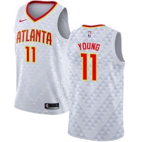 Nike Atlanta Hawks #11 Trae Young White NBA Swingman Association Edition Jersey