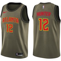 Nike Atlanta Hawks #12 De'Andre Hunter Green NBA Swingman Salute to Service Jersey