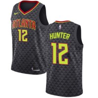 Nike Atlanta Hawks #12 De'Andre Hunter Black NBA Swingman Icon Edition Jersey