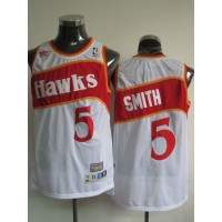 Atlanta Hawks #5 Josh Smith White Stitched Throwback NBA Jersey