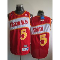 Atlanta Hawks #5 Josh Smith Red Stitched Throwback NBA Jersey