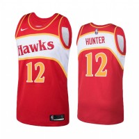 Nike Atlanta Hawks #12 De'Andre Hunter Hardwood Classic Red NBA Jersey